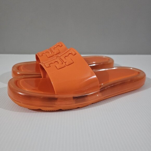 Tory Burch Shoes - Tory Burch Bubble Jelly Sandal Slip On Pool Slide Orange Nectar Shoe Size 9